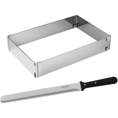 Marco de Repostería Ajustable y Cuchillo de 30cm - Set de Repostería Zenker Marco de Repostería Ajustable y Cuchillo de 30cm - Set de Repostería Zenker