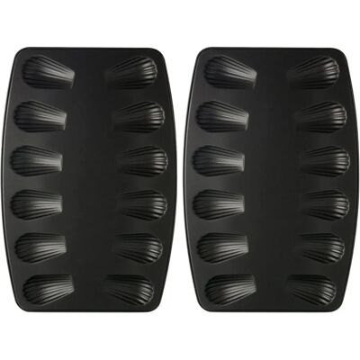 Set Zenker con 2 stampi per madeleine - 24 cavità Set Zenker con 2 stampi per madeleine - 24 cavità