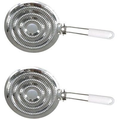 Set de 2 Diffuseurs de Chaleur en Inox - 20,5cm pour Plaque Gaz - Publicité Set de 2 Diffuseurs de Chaleur en Inox - 20,5cm pour Plaque Gaz - Publicité