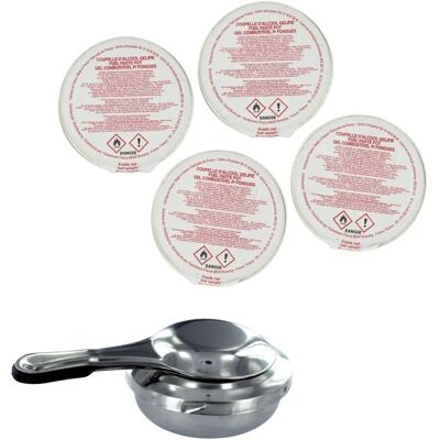 Fackelmann Alcoholbrander Set - RVS, 9cm Bekers Fackelmann Alcoholbrander Set - RVS, 9cm Bekers