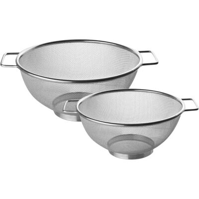 Set med 2 rostfria stål silar - 20cm & 26cm - Köksredskap Set med 2 rostfria stål silar - 20cm & 26cm - Köksredskap