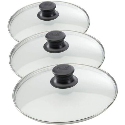 Ensemble de couvercles en verre Elo - 24/28/32cm - Accessoires de cuisson - Publicité Ensemble de couvercles en verre Elo - 24/28/32cm - Accessoires de cuisson - Publicité