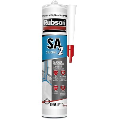 RUBSON Silicone Translucide pour Salle de Bain & Cuisine - 280ml RUBSON Silicone Translucide pour Salle de Bain & Cuisine - 280ml
