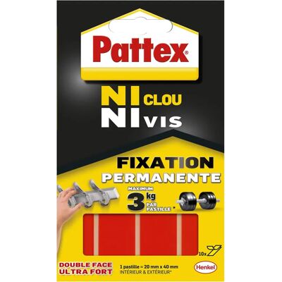 Pattex Ni Clou Ni Vis - Curativos adesivos - Suporta 2,75kg Pattex Ni Clou Ni Vis - Curativos adesivos - Suporta 2,75kg