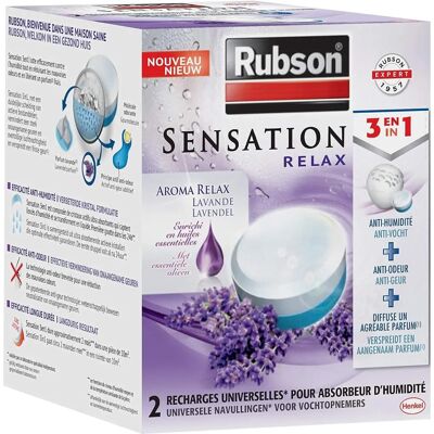Rubson Sensation Lavendel 2-Stuks Ontvochtigingstabletten Rubson Sensation Lavendel 2-Stuks Ontvochtigingstabletten