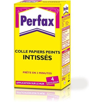 Colle pour Papiers Peints Non Tissés Perfax - 200g - Haute Adhesion - Prêt en 3 Min. Publicité Colle pour Papiers Peints Non Tissés Perfax - 200g - Haute Adhesion - Prêt en 3 Min. Publicité