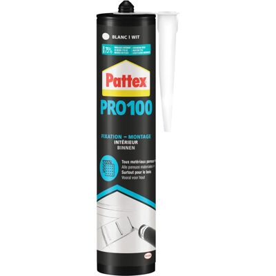 Adhésif Pattex PL100 Haute Fixation - Intérieur Blanc - Publicité Adhésif Pattex PL100 Haute Fixation - Intérieur Blanc - Publicité