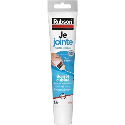 RUBSON - Je Jointe - Transparent - 50 ml - Mastic silicone - Publicité RUBSON - Je Jointe - Transparent - 50 ml - Mastic silicone - Publicité