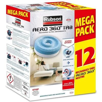 Rubson Aero 360 Neutral Täyttöpakkaukset - Ilmanraikastin - 12 kpl Rubson Aero 360 Neutral Täyttöpakkaukset - Ilmanraikastin - 12 kpl