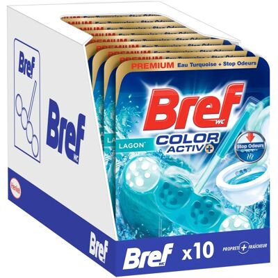 Bref Lagon Pack de 10 Blocs WC - Formule Activ+ - Publicité Bref Lagon Pack de 10 Blocs WC - Formule Activ+ - Publicité