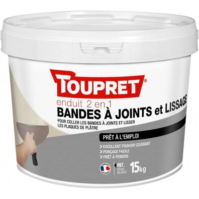 Stucco per giunti e lisciatura Toupret - Interno, 15kg Stucco per giunti e lisciatura Toupret - Interno, 15kg