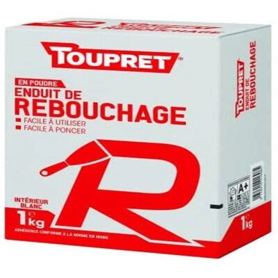 Poudre à Reboucher TOUPRET 1Kg - BCEREB01 - Enduit intérieur - Publicité Poudre à Reboucher TOUPRET 1Kg - BCEREB01 - Enduit intérieur - Publicité