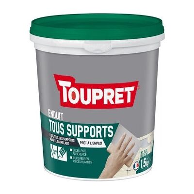 Enduit blanc Toupret multi-supports 1,5kg - Publicité Enduit blanc Toupret multi-supports 1,5kg - Publicité
