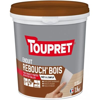 Mastic Bois Toupret - Chêne Naturel - Intérieur & Extérieur - 1,5kg - Publicité Mastic Bois Toupret - Chêne Naturel - Intérieur & Extérieur - 1,5kg - Publicité