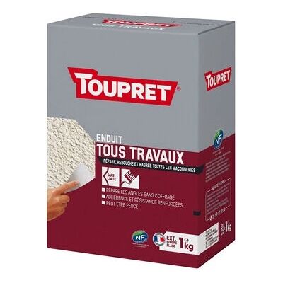 Poudre multi-travaux blanc extérieur Toupret BCMULEX01 - Enduit - Publicité Poudre multi-travaux blanc extérieur Toupret BCMULEX01 - Enduit - Publicité