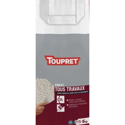 Toupret Tous Travaux Poudre extérieur - Enduit mur extérieur - Publicité Toupret Tous Travaux Poudre extérieur - Enduit mur extérieur - Publicité