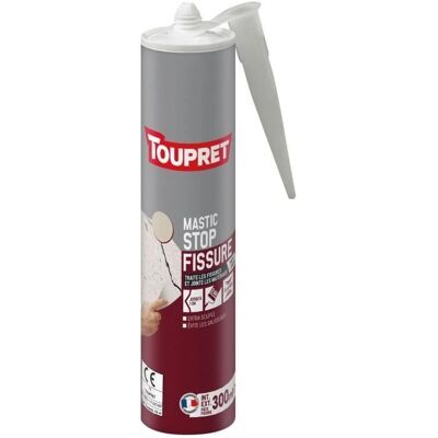 Toupret - enduit acrylique stop fissures 300ML - ton pierre - Mastic - Publicité Toupret - enduit acrylique stop fissures 300ML - ton pierre - Mastic - Publicité