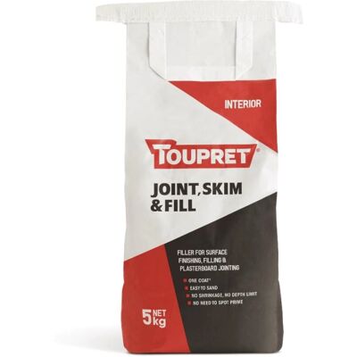Toupret Toupret Joint Skim & Fill 5kg - Surface Finish & Filler Toupret Toupret Joint Skim & Fill 5kg - Surface Finish & Filler