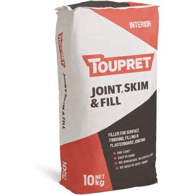 Toupret Toupret FGBJ10GB Joint Skim & Fill 10kg - Interior, Wall Finishing Toupret Toupret FGBJ10GB Joint Skim & Fill 10kg - Interior, Wall Finishing