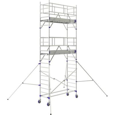 Échafaudage mobile en aluminium Tubesca Comabi - Max 6.85m - Publicité Échafaudage mobile en aluminium Tubesca Comabi - Max 6.85m - Publicité
