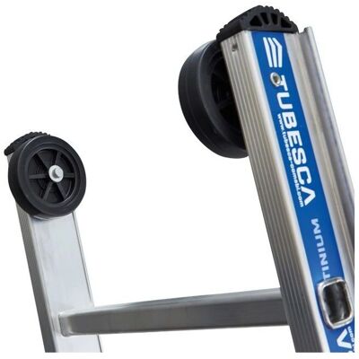 Escalera telescópica Platinum TUBESCA-COMABI - 2 secciones, alcance 10,90m, carga 150kg Escalera telescópica Platinum TUBESCA-COMABI - 2 secciones, alcance 10,90m, carga 150kg