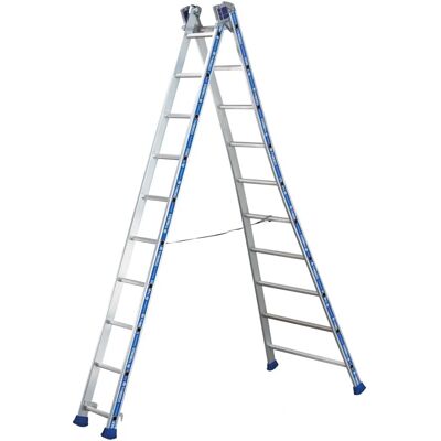 TUBESCA COMABI - Scala in alluminio 2 piani - Quick Safe, 3,82 m TUBESCA COMABI - Scala in alluminio 2 piani - Quick Safe, 3,82 m