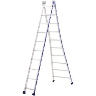 Échelle télescopique en aluminium Tubesca Comabi 2 niveaux - Professionnel - Publicité Échelle télescopique en aluminium Tubesca Comabi 2 niveaux - Professionnel - Publicité