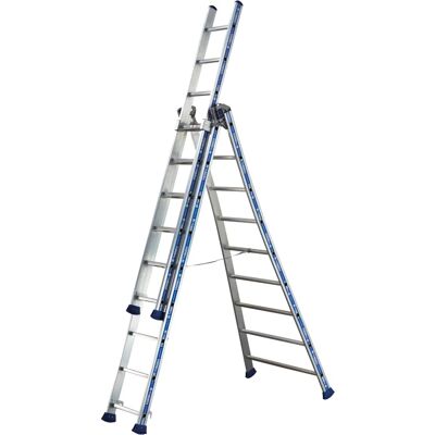 Tubesca Comabi - Échelle en aluminium extensible - 3m50/7m98 - EN 131 - Publicité Tubesca Comabi - Échelle en aluminium extensible - 3m50/7m98 - EN 131 - Publicité