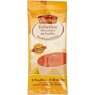 Feuilles de gélatine Vahiné - 17 g de qualité alimentaire - Publicité Feuilles de gélatine Vahiné - 17 g de qualité alimentaire - Publicité