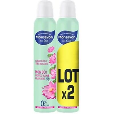 Coffret de déodorants Monsavon Lait & Lotus - Déodorant - Publicité Coffret de déodorants Monsavon Lait & Lotus - Déodorant - Publicité