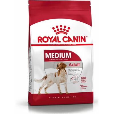 Ração Royal Canin Medium Adult - 15kg - Apoia defesas, digestível, Omega-3 Ração Royal Canin Medium Adult - 15kg - Apoia defesas, digestível, Omega-3