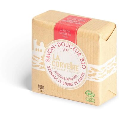 Jabón Orgánico de Granada y Manteca de Karité La Corvette - Piel sensible - 100g Jabón Orgánico de Granada y Manteca de Karité La Corvette - Piel sensible - 100g
