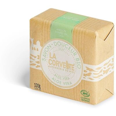 Jabón orgánico de aloe vera LA CORVETTE - Limpieza diaria para piel sensible Jabón orgánico de aloe vera LA CORVETTE - Limpieza diaria para piel sensible
