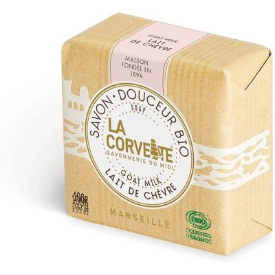 Savon Bio au Lait de Chèvre La Corvette - 100g - Publicité Savon Bio au Lait de Chèvre La Corvette - 100g - Publicité