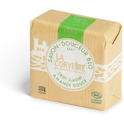 Jabón de Almendra Dulce Orgánico La Corvette - Suave, Francia Jabón de Almendra Dulce Orgánico La Corvette - Suave, Francia