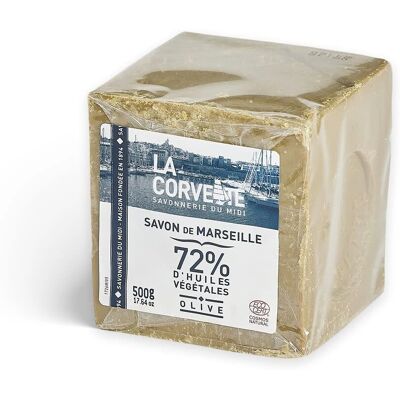 La Corvette Cube Savon de Marseille Olive - Savon - Publicité La Corvette Cube Savon de Marseille Olive - Savon - Publicité