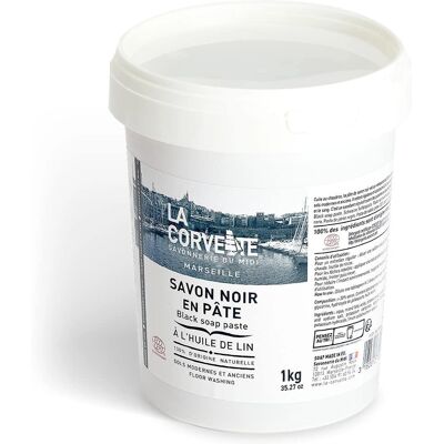 La Corvette Schwarze Seifenpaste Leinöl 1kg - Bodenreinigung La Corvette Schwarze Seifenpaste Leinöl 1kg - Bodenreinigung