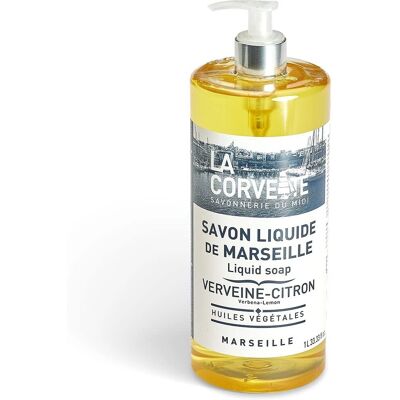 La Corvette Verveine - Citron Savon Liquide - Tradition de Marseille - 1L - Publicité La Corvette Verveine - Citron Savon Liquide - Tradition de Marseille - 1L - Publicité