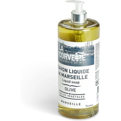 La Corvette Savon Liquide d’Olive - 1L - Nettoyage Traditionnel de Marseille - Publicité La Corvette Savon Liquide d’Olive - 1L - Nettoyage Traditionnel de Marseille - Publicité