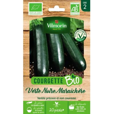 Vilmorin Maraichere Di Zucchine Verde Nero - Courgette - Biologique, Croissance rapide, Forme longue - Publicité Vilmorin Maraichere Di Zucchine Verde Nero - Courgette - Biologique, Croissance rapide, Forme longue - Publicité