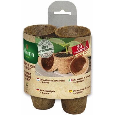VILMORIN 20 Vasi di Fibra di Cocco - 24 Totale VILMORIN 20 Vasi di Fibra di Cocco - 24 Totale