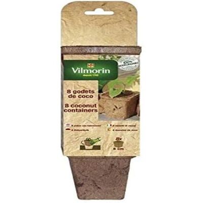 Vilmorin 8 Biologisch afbreekbare kokosvezelpotten - 8 cm Vilmorin 8 Biologisch afbreekbare kokosvezelpotten - 8 cm