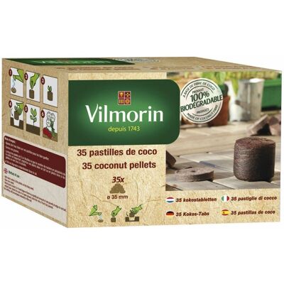 Vilmorin 3990618 Kit de Jardin - Pastilles de Coco Biodégradables - Publicité Vilmorin 3990618 Kit de Jardin - Pastilles de Coco Biodégradables - Publicité