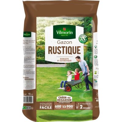 Graines de gazon rustique Vilmorin - 600-900 m² - 15kg - Publicité Graines de gazon rustique Vilmorin - 600-900 m² - 15kg - Publicité