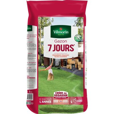 Graines de gazon VILMORIN - 7 jours - Créer ou réparer le gazon - Publicité Graines de gazon VILMORIN - 7 jours - Créer ou réparer le gazon - Publicité