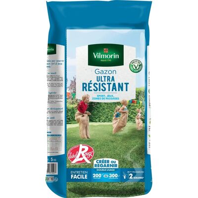 Graines de pelouse ultra résistantes Vilmorin - 5kg, 200m² - Publicité Graines de pelouse ultra résistantes Vilmorin - 5kg, 200m² - Publicité