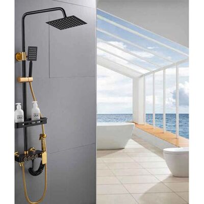 SJQKA - Thermostatic - Black Brass - Shower System SJQKA - Thermostatic - Black Brass - Shower System