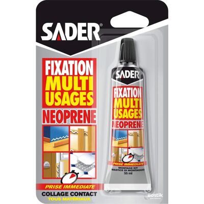 Colle Néoprène Multi-usage Sader - Tube 55ml - Toutes Surfaces - Publicité Colle Néoprène Multi-usage Sader - Tube 55ml - Toutes Surfaces - Publicité