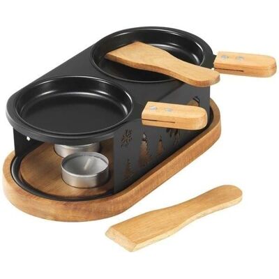 HHR - HHR-11 - Bois - 2 personnes - Ensemble raclette - Publicité HHR - HHR-11 - Bois - 2 personnes - Ensemble raclette - Publicité