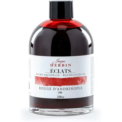 Jacques Herbin - Encre Aquarelle Éclats - Rouge d'Andrinople - Ink - Publicité Jacques Herbin - Encre Aquarelle Éclats - Rouge d'Andrinople - Ink - Publicité